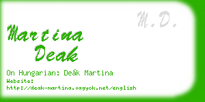 martina deak business card