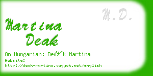 martina deak business card